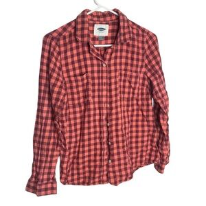 Old Navy Red Plaid Women's Top